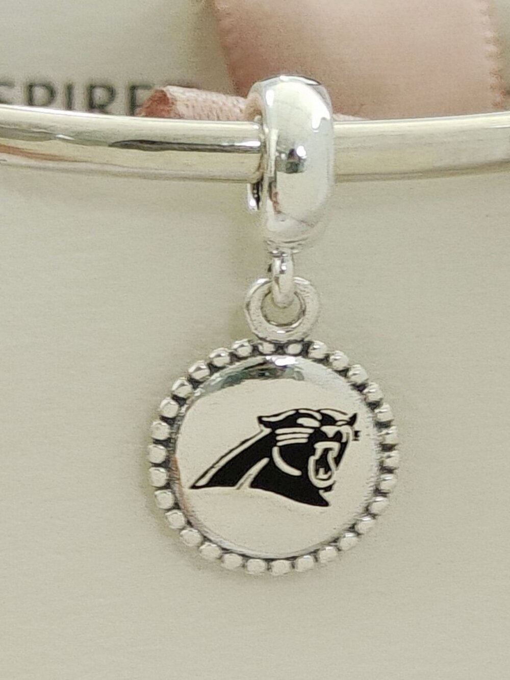 Pandora NFL Football Charm Carolina Panthers Dangle Charm Pendant S925 Silver